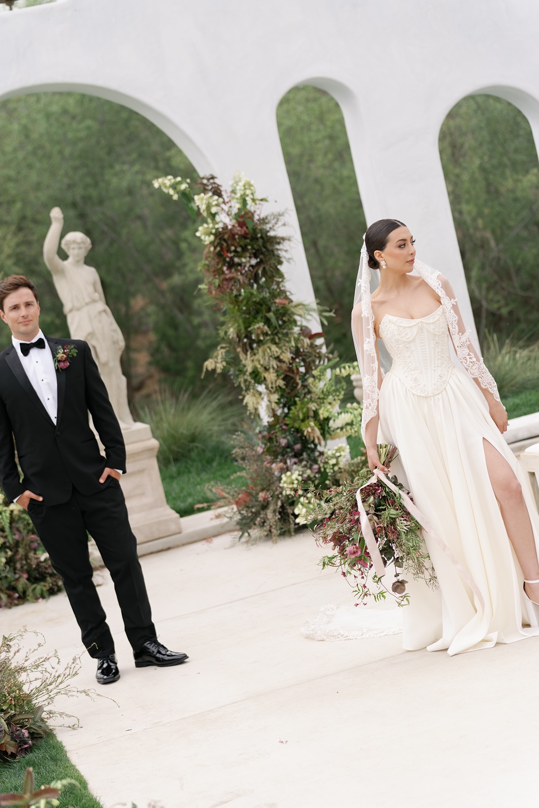 Bride and groom at Jeune Perche Estate wedding