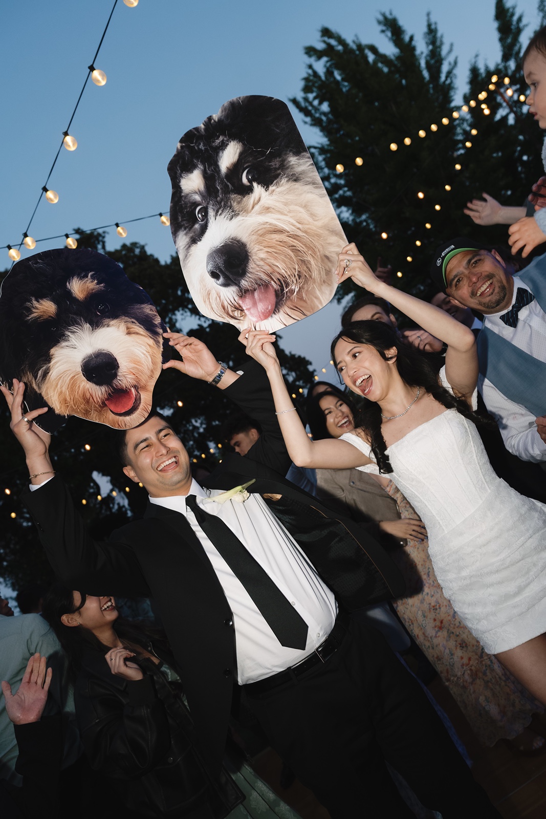 Bride and groom at their Cavaignac Estate wedding reception