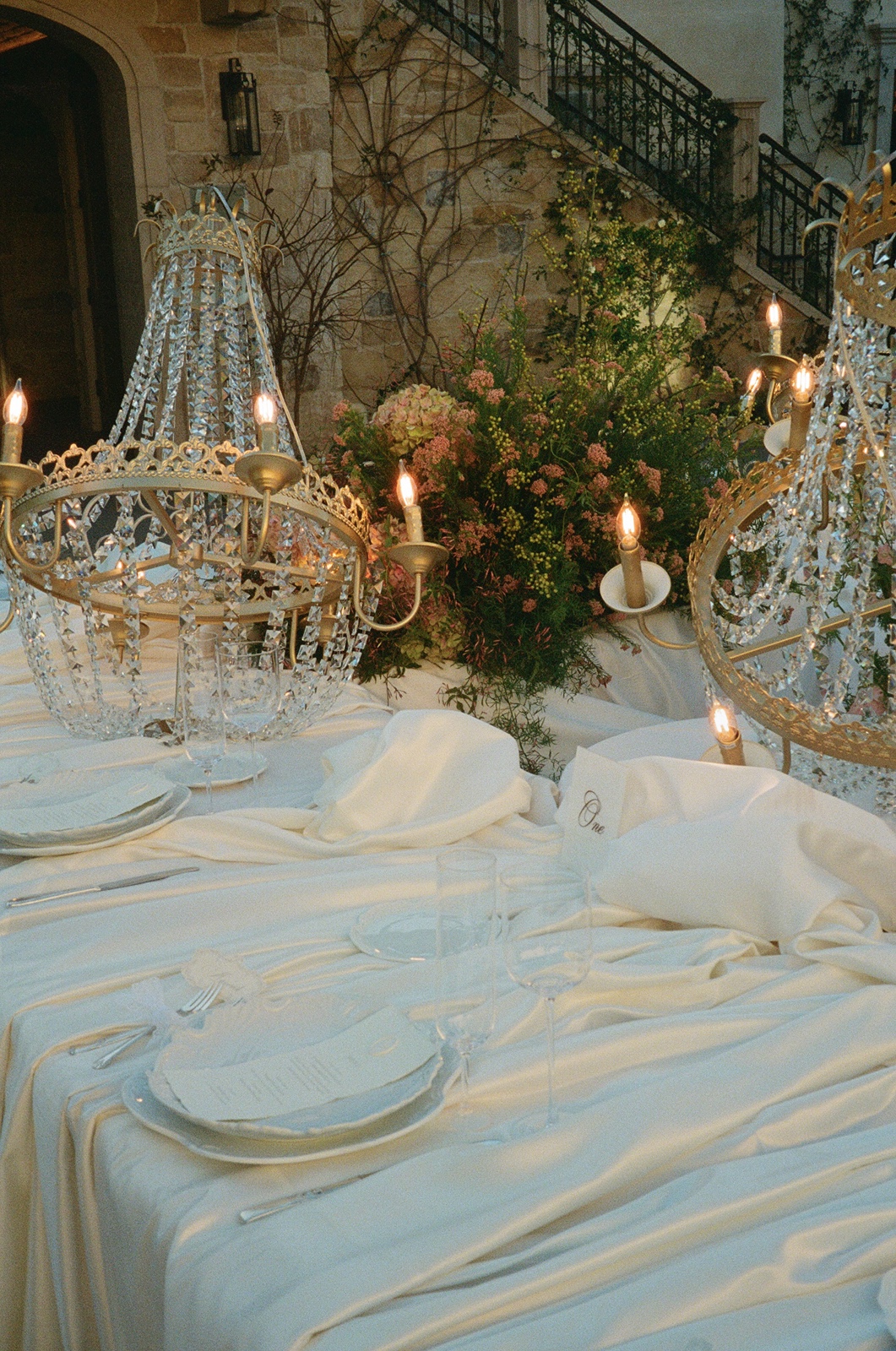 Romantic Monserate Winery wedding reception decor