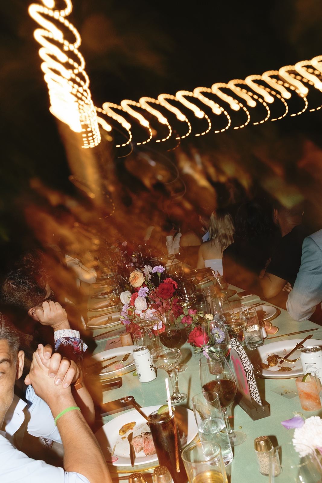 Guests enjoying the outdoor Sands Hotel and Spa wedding reception