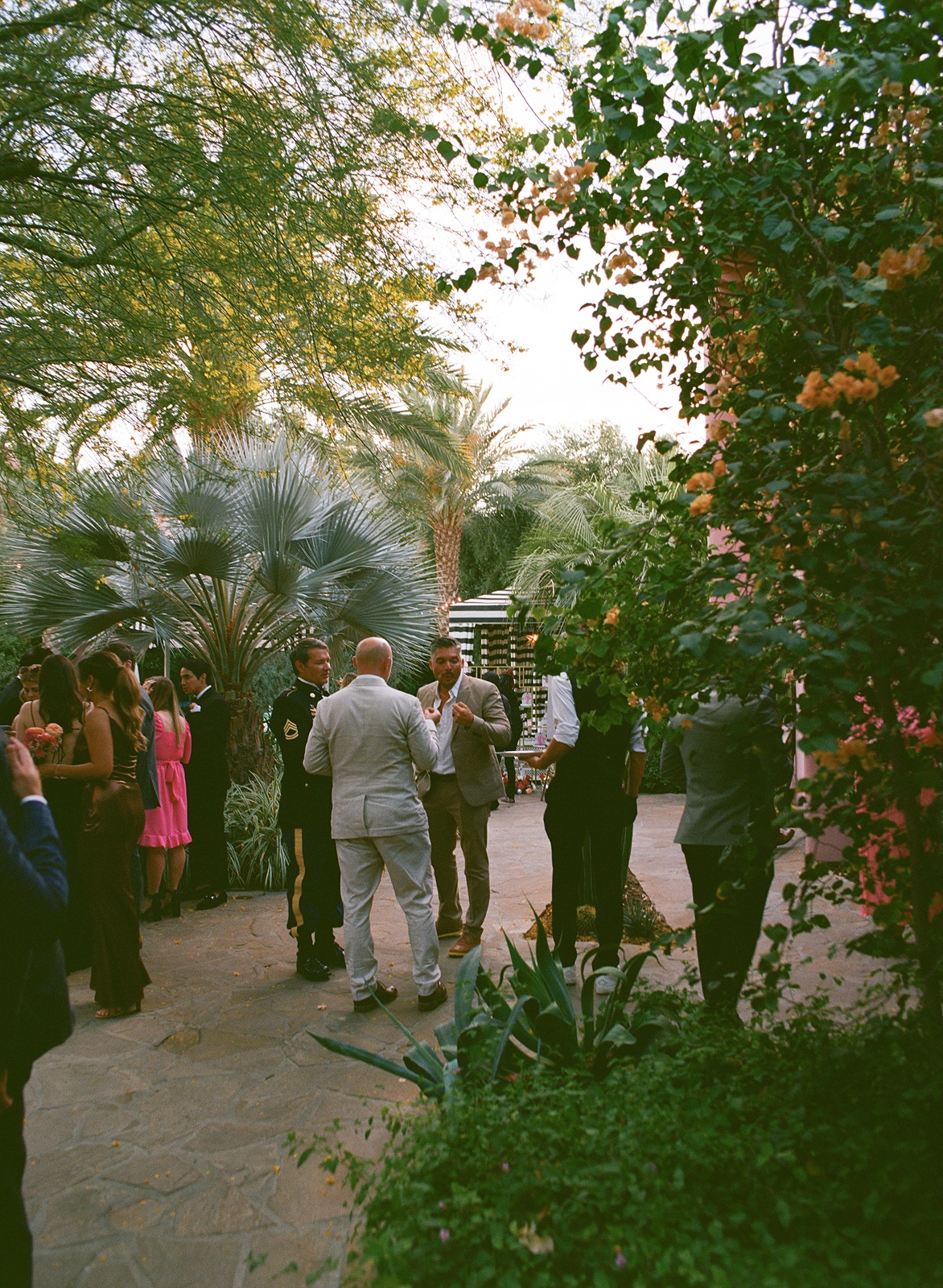 Guests enjoying cocktail hour at the Sands Hotel and Spa wedding