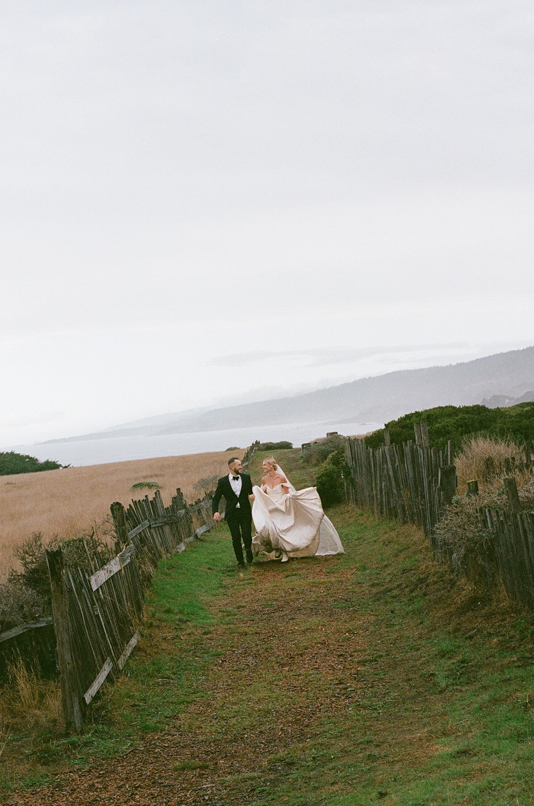 Bride and groom during Sea Ranch Lodge wedding portraits