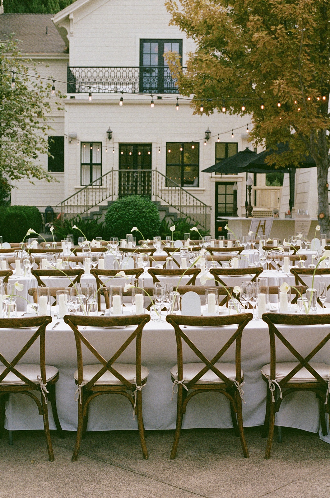 Wedding reception decor for the Northern California destination wedding