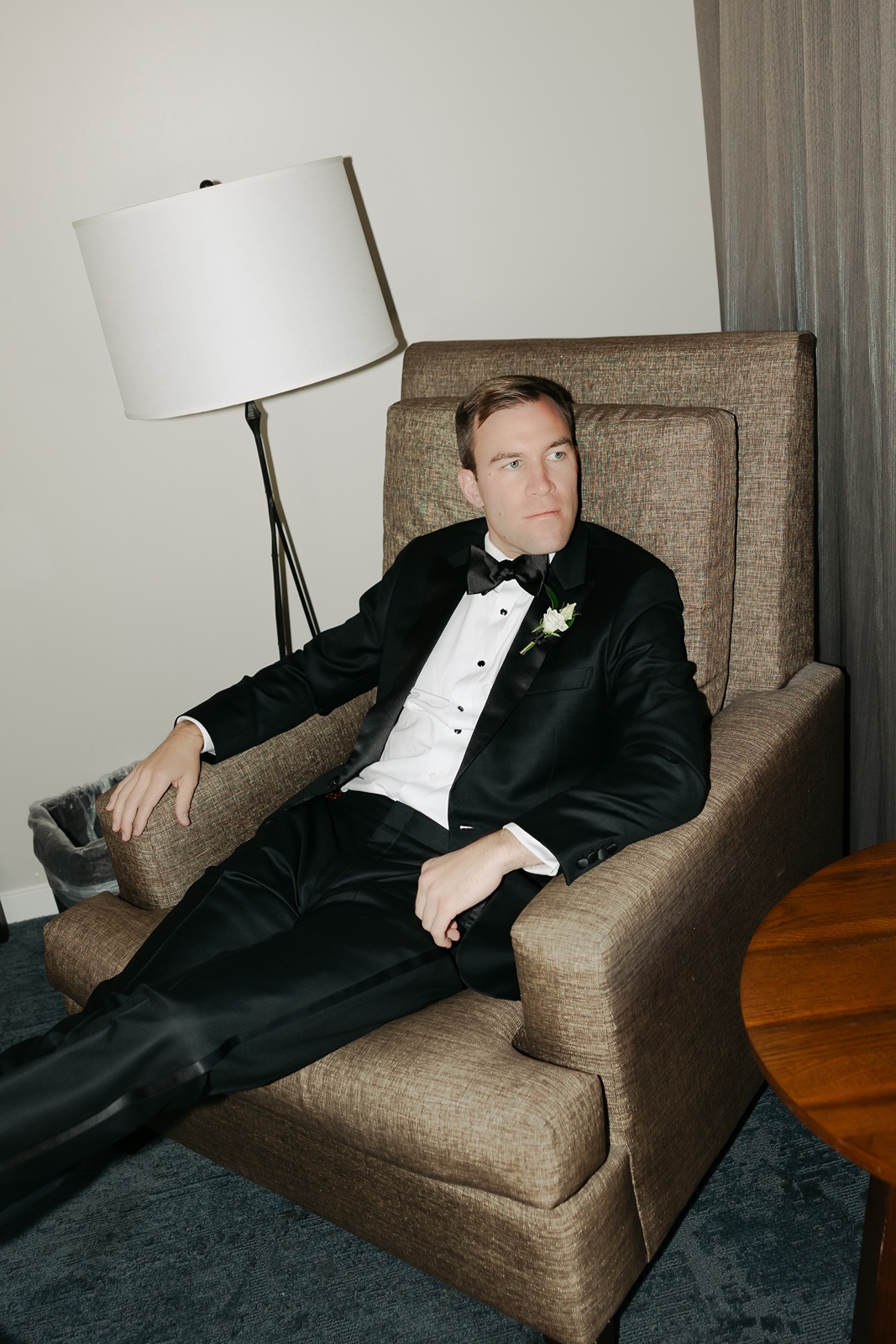 Groom getting ready for his Carmel Valley Ranch wedding