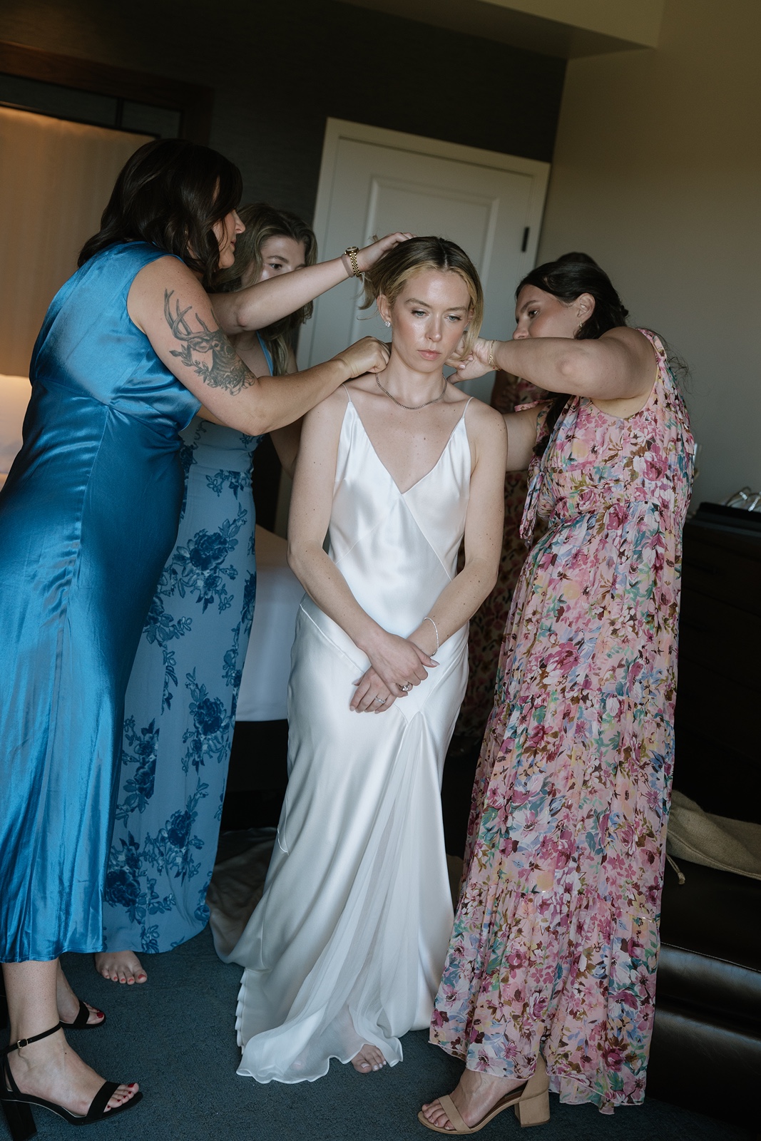 Bride getting ready for her Carmel Valley Ranch wedding
