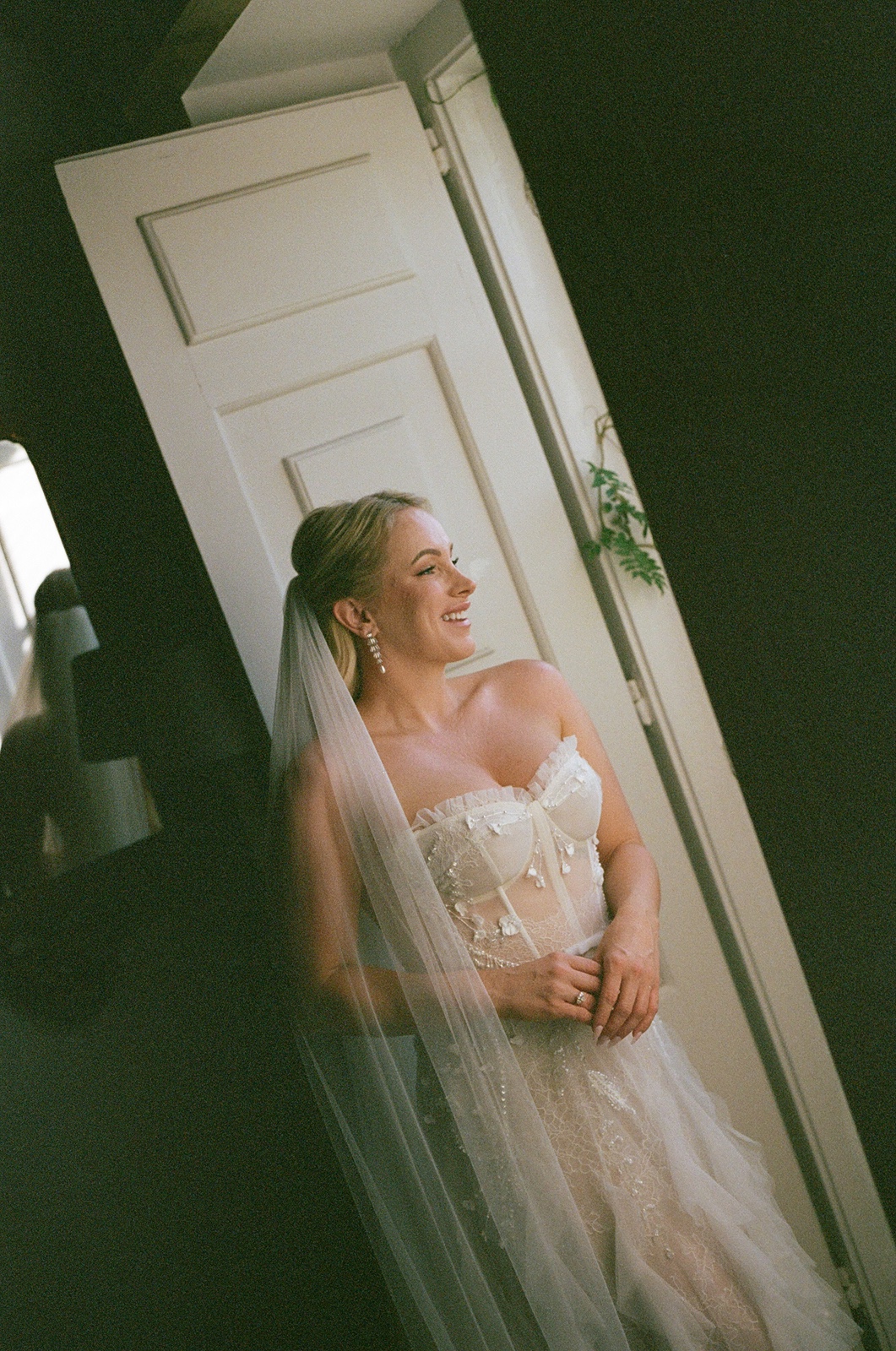 Bride getting ready for destination wedding in Portugal