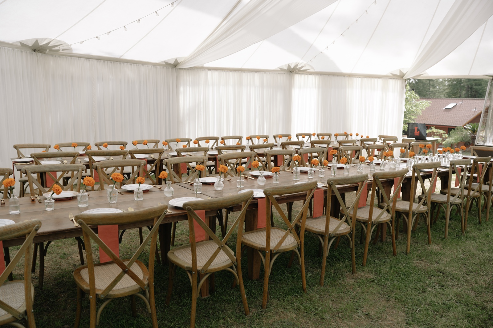 Welcome party decor photographed during the wedding weekend photography coverage
