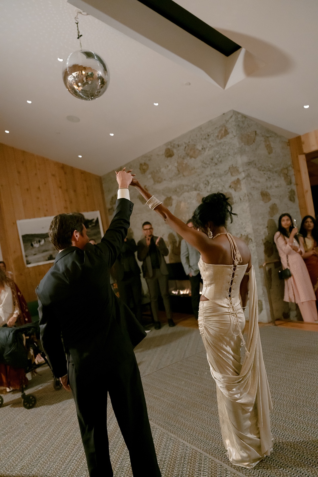 Couple dances during their wedding weekend photography coverage